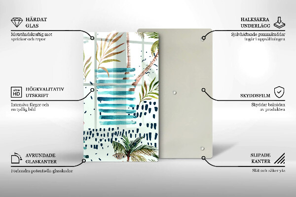 Tocător sticlă Ilustrații de vacanță