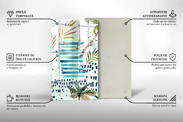 Tocător sticlă Ilustrații de vacanță