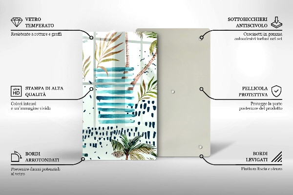 Tocător sticlă Ilustrații de vacanță