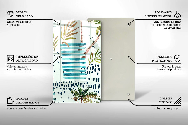 Tocător sticlă Ilustrații de vacanță