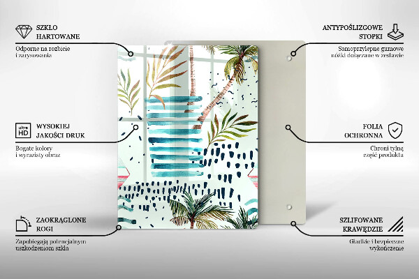 Tocător sticlă Ilustrații de vacanță