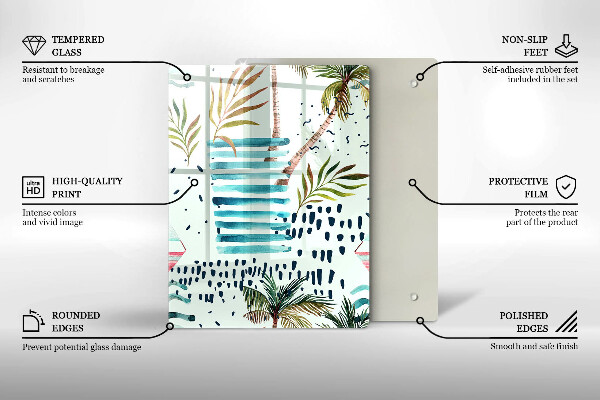 Tocător sticlă Ilustrații de vacanță