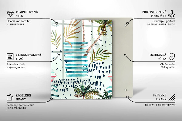 Tocător sticlă Ilustrații de vacanță