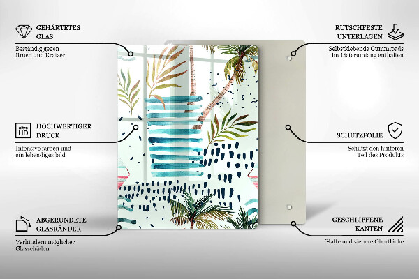 Tocător sticlă Ilustrații de vacanță