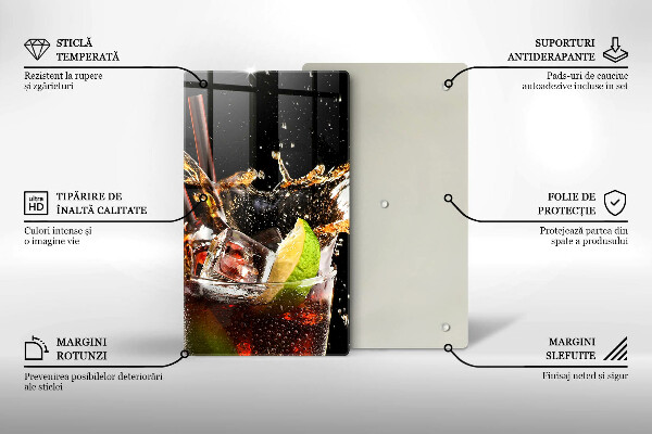 Tocător sticlă Bea cu gheata