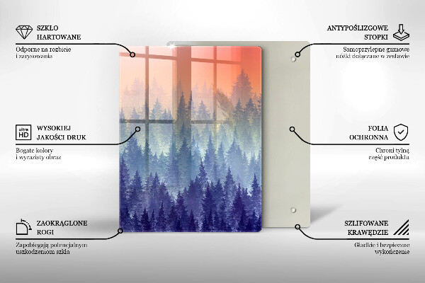 Tocător sticlă Pădurea la apus