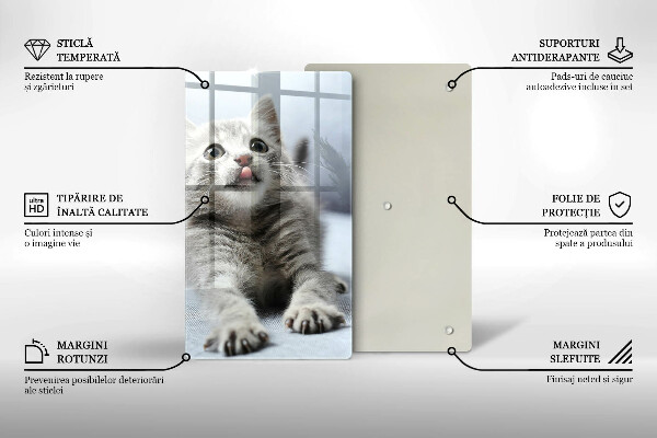 Tocător sticlă Pisicuță drăguță