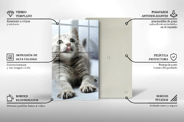 Tocător sticlă Pisicuță drăguță