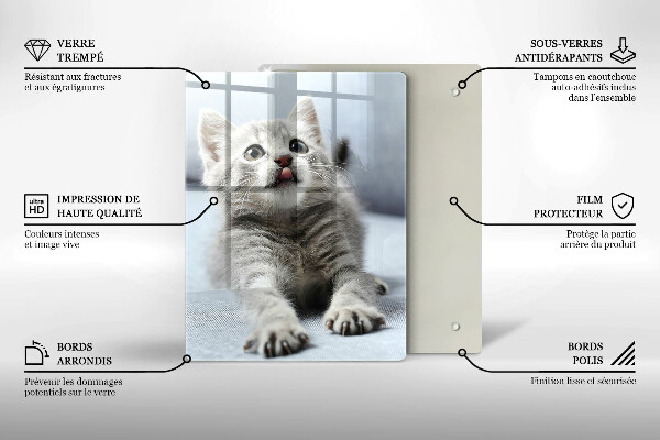 Tocător sticlă Pisicuță drăguță