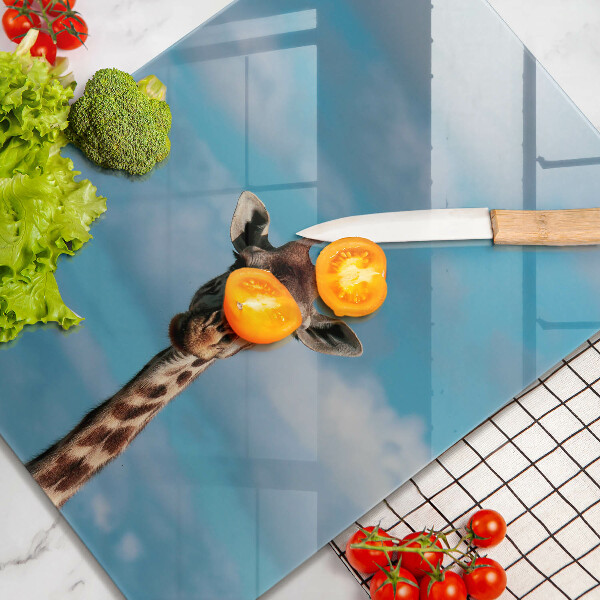 Tocător sticlă Girafă și cer