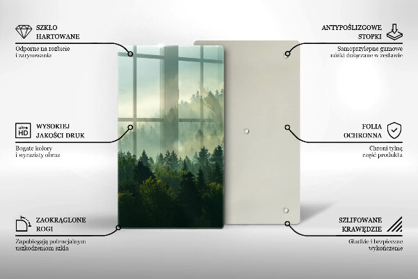 Tocător sticlă Peisaj Vedere a pădurii