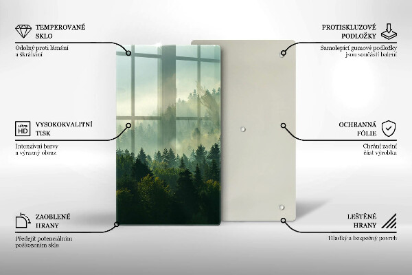 Tocător sticlă Peisaj Vedere a pădurii