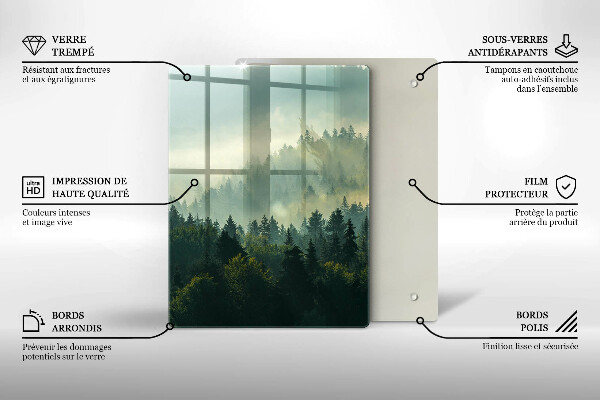 Tocător sticlă Peisaj Vedere a pădurii