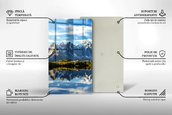 Tocător sticlă Peisaj montan