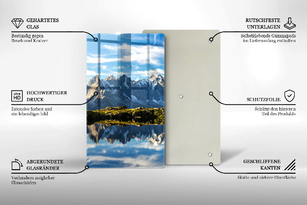 Tocător sticlă Peisaj montan