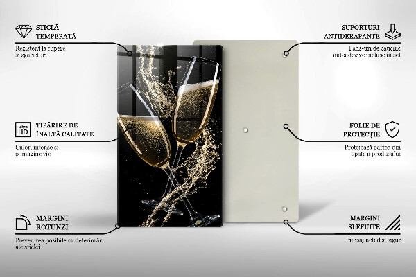 Tocător sticlă Pahare de șampanie