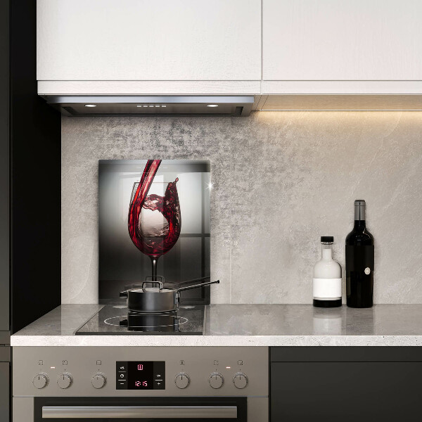 Tocător sticlă Pahar și vin roșu