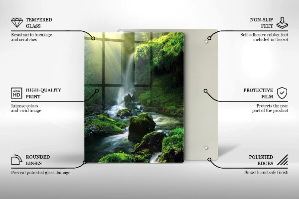 Tocător sticlă Cascada în junglă