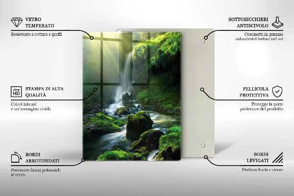 Tocător sticlă Cascada în junglă