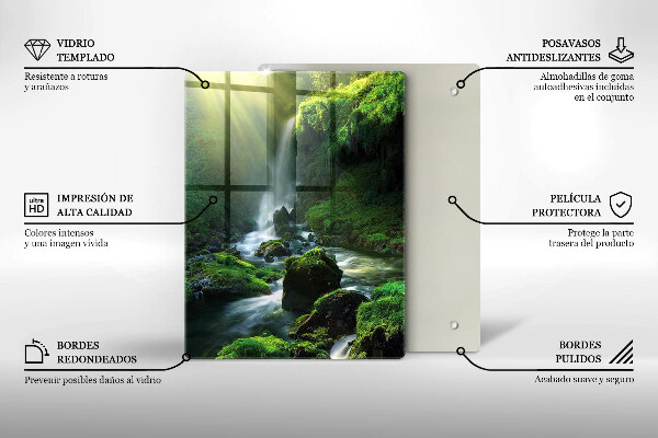 Tocător sticlă Cascada în junglă