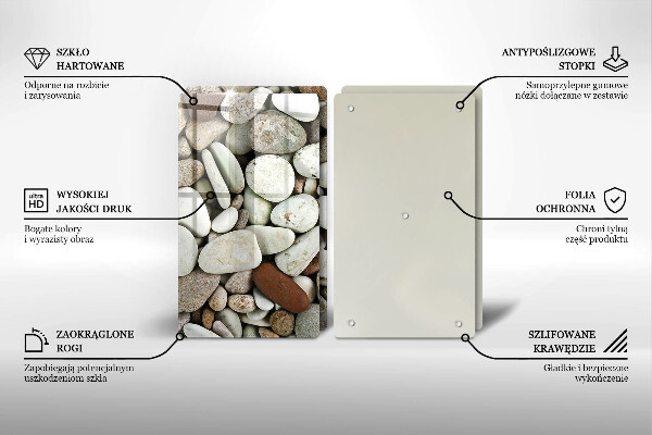 Tocător de bucătărie Fundal cu pietre mici