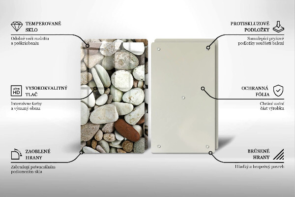 Tocător de bucătărie Fundal cu pietre mici