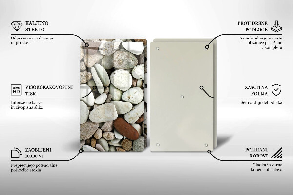 Tocător de bucătărie Fundal cu pietre mici