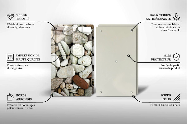 Tocător de bucătărie Fundal cu pietre mici