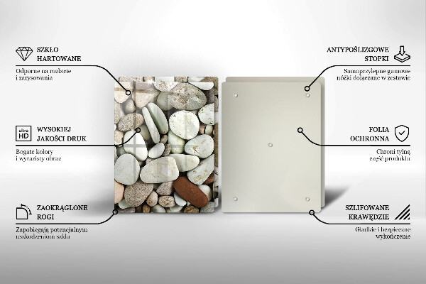 Tocător de bucătărie Fundal cu pietre mici