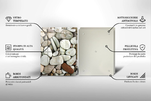 Tocător de bucătărie Fundal cu pietre mici