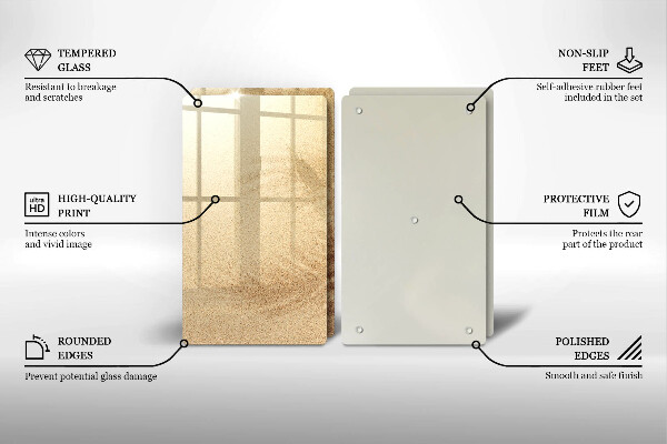 Tocător de bucătărie Vacanță pe plajă cu nisip