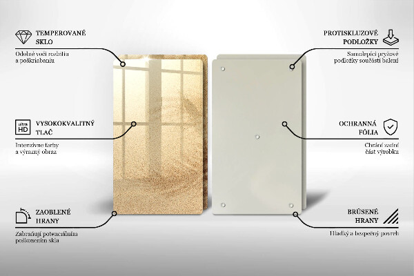 Tocător de bucătărie Vacanță pe plajă cu nisip