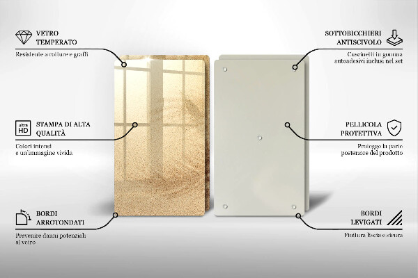 Tocător de bucătărie Vacanță pe plajă cu nisip