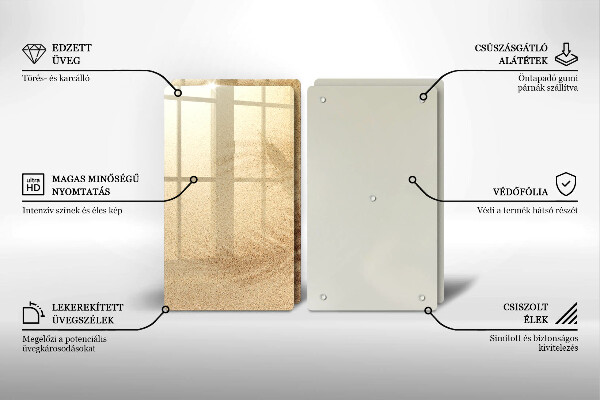 Tocător de bucătărie Vacanță pe plajă cu nisip