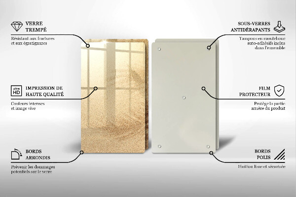 Tocător de bucătărie Vacanță pe plajă cu nisip