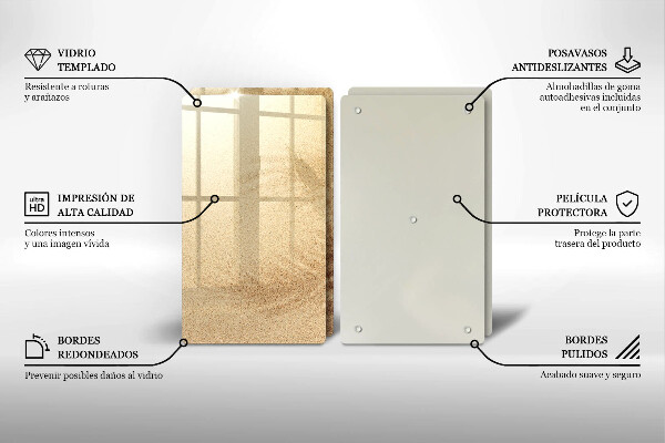 Tocător de bucătărie Vacanță pe plajă cu nisip