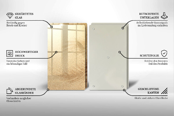 Tocător de bucătărie Vacanță pe plajă cu nisip