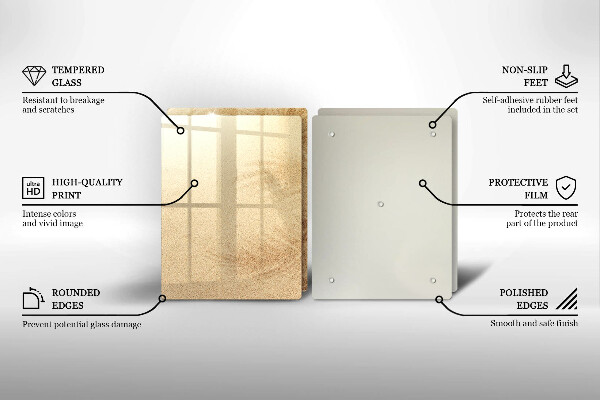 Tocător de bucătărie Vacanță pe plajă cu nisip