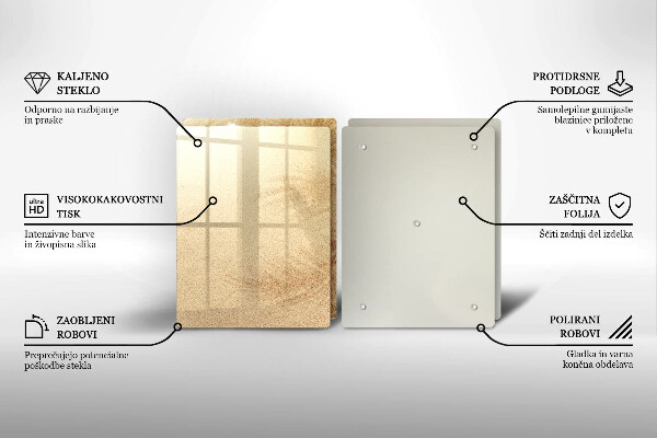 Tocător de bucătărie Vacanță pe plajă cu nisip