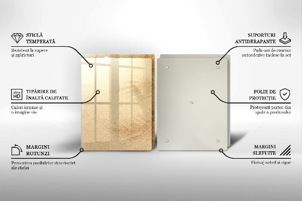 Tocător de bucătărie Vacanță pe plajă cu nisip