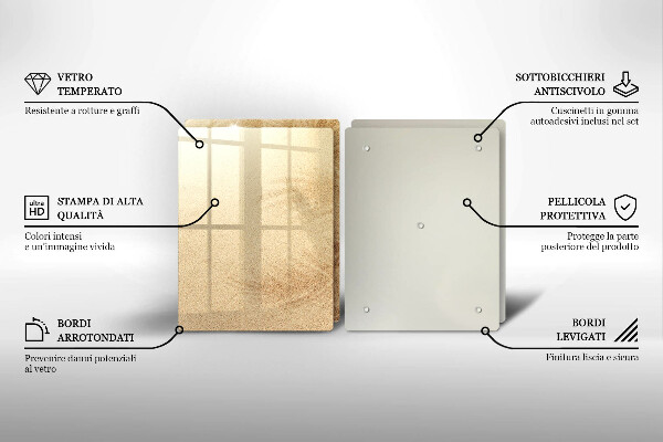 Tocător de bucătărie Vacanță pe plajă cu nisip