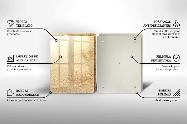 Tocător de bucătărie Vacanță pe plajă cu nisip