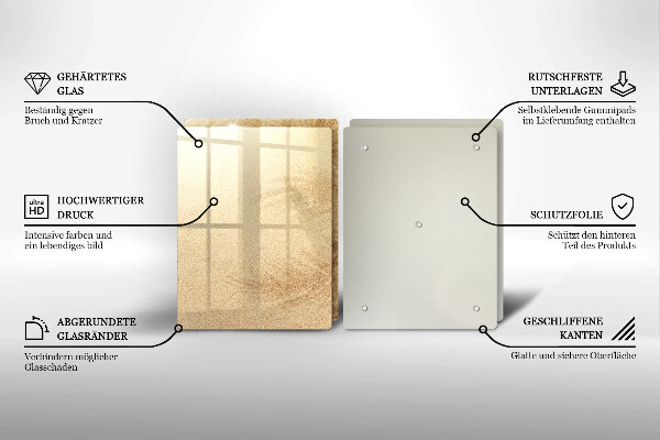 Tocător de bucătărie Vacanță pe plajă cu nisip