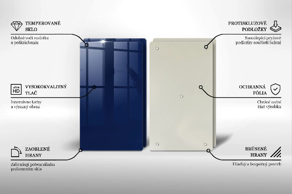 Tocător sticlă Culoarea albastra