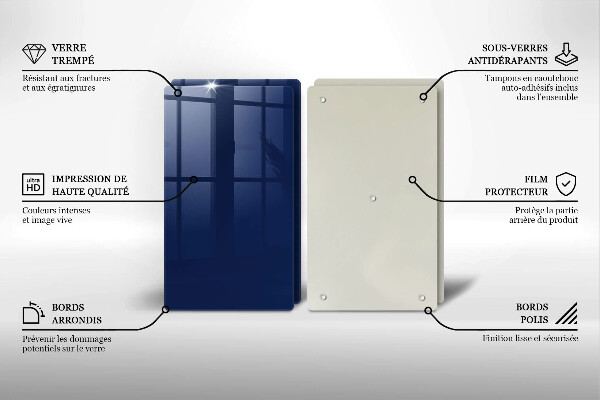 Tocător sticlă Culoarea albastra