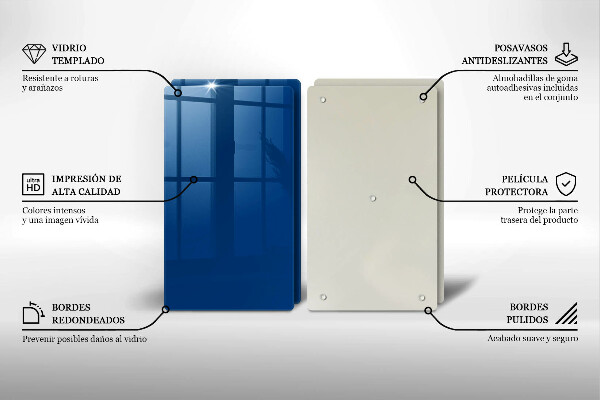 Tocător sticlă Culoarea albastra