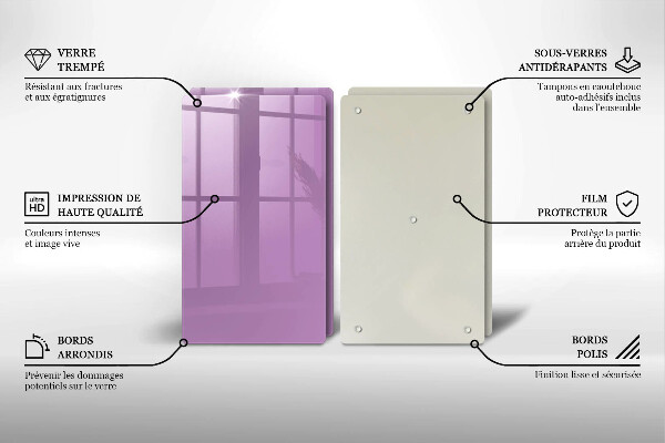 Tocător sticlă Culoare violet