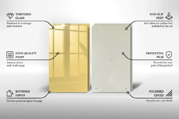 Tocător sticlă Galben