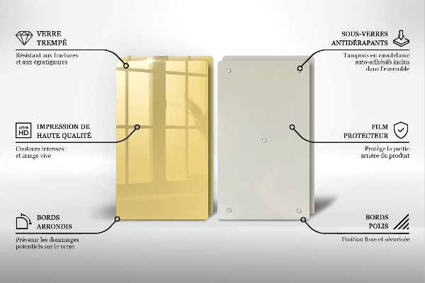 Tocător sticlă Galben