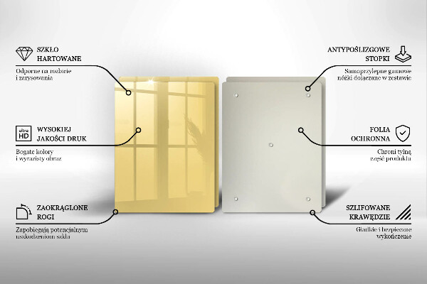 Tocător sticlă Galben